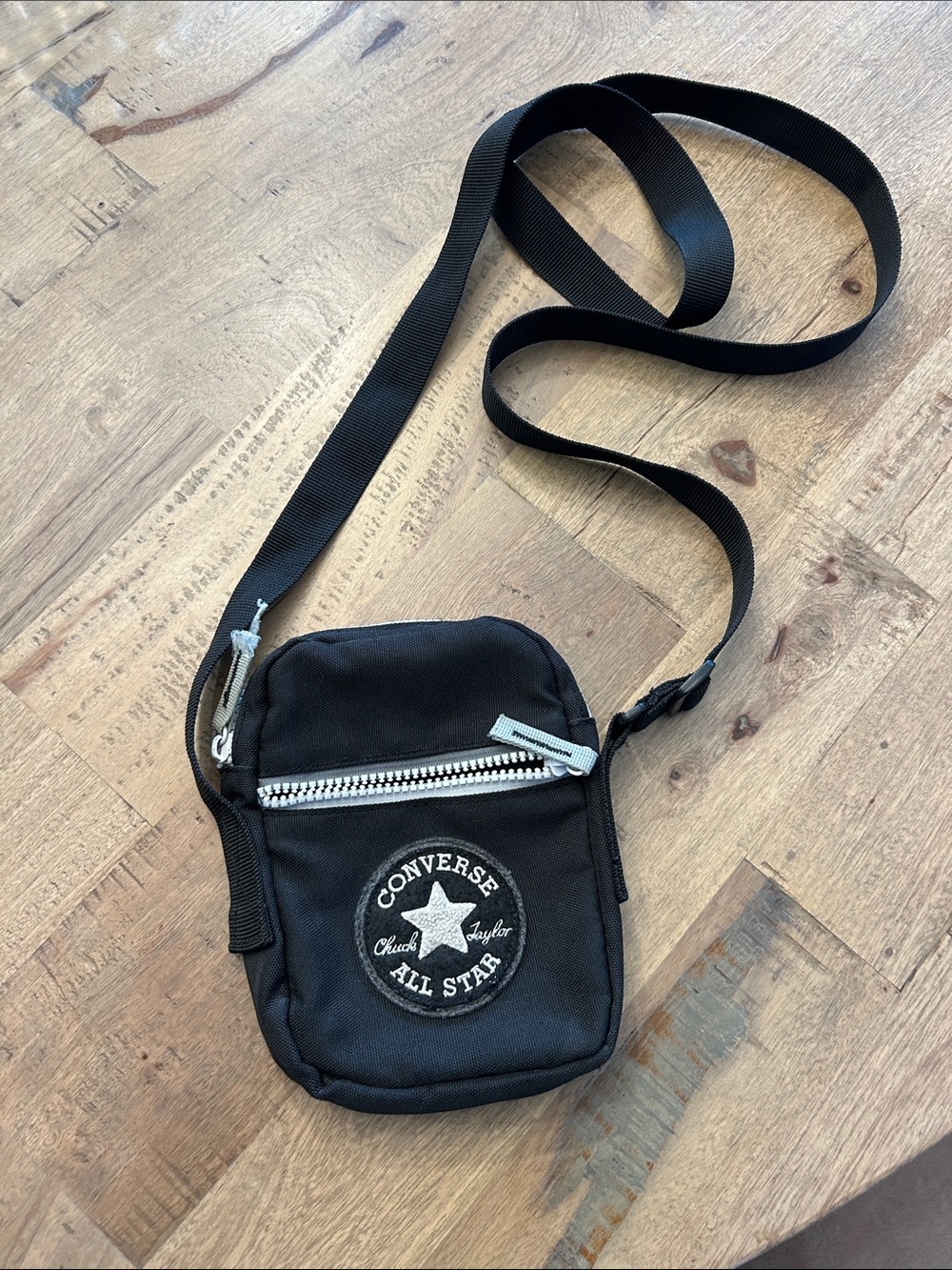 Converse Black Crossbody Belt Bag with White Patch